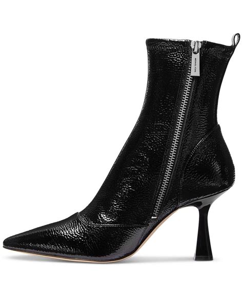 michael michael kors women's clara side-zip pointed-toe heeled dress booties|clara ankle boots reviews.